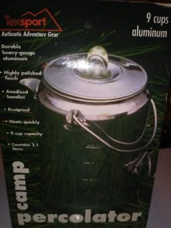 Texsport Aluminum 9 Cup Percolator -Outdoor Camping Sales 1220211601