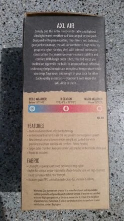 Big Agnes AXL Air -Outdoor Camping Sales Box3