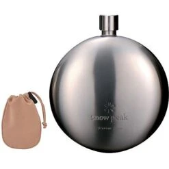 Snow Peak Titanium Curved Flask 24 Snow Peak Titanium Curved Flask -Outdoor Camping Sales SPKTRF