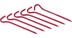 MSR Hook Tent Stakes -Outdoor Camping Sales opplanet msr hook stake red 5812 main