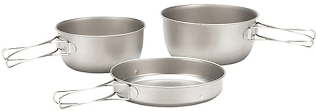 Snow Peak Titanium Cookset, 3 Piece 3 Snow Peak Titanium Cookset, 3 Piece