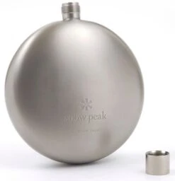 Snow Peak Titanium Curved Flask 26 Snow Peak Titanium Curved Flask -Outdoor Camping Sales opplanet snow peak titanium curved flask titanium